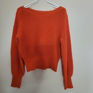 Orange Knitted Sweater Small